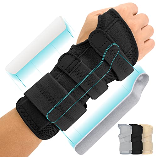 Vive Carpal Tunnel Wrist Brace (Left or Right) - Arm Compression Hand Support Splint - for Men, Women, Kids, Bowling, Tendonitis, Arthritis, Athletic Pain, Sports, Golf - Universal Adjustable Fit from Vive Health