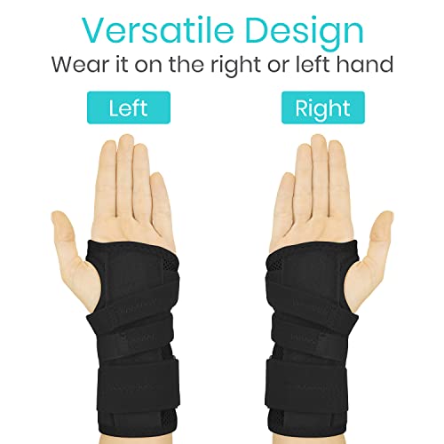 Vive Carpal Tunnel Wrist Brace (Left or Right) - Arm Compression Hand Support Splint - for Men, Women, Kids, Bowling, Tendonitis, Arthritis, Athletic Pain, Sports, Golf - Universal Adjustable Fit from Vive Health