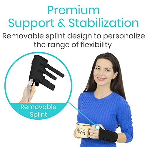 Vive Carpal Tunnel Wrist Brace (Left or Right) - Arm Compression Hand Support Splint - for Men, Women, Kids, Bowling, Tendonitis, Arthritis, Athletic Pain, Sports, Golf - Universal Adjustable Fit from Vive Health