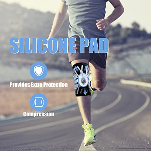Knee Braces for Knee Pain, YOGINGO Knee Compression Sleeve with Patella Gel Pad & Side Stabilizers, Professional Knee Brace, Medical Knee Sleeve for Workout, Arthritis, Joint Recovery (M Single) by YOGINGO