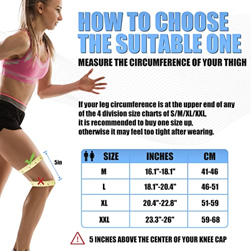 Knee Braces for Knee Pain, YOGINGO Knee Compression Sleeve with Patella Gel Pad & Side Stabilizers, Professional Knee Brace, Medical Knee Sleeve for Workout, Arthritis, Joint Recovery (M Single) by YOGINGO