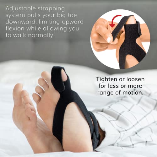 BraceAbility Turf Toe Brace - New, Adjustable Medical-Grade Foot Orthotic for Sprained and Hyperextended Big Toe Injury Treatment and Pain Relief - Perfect Splint, Plate, and Taping Alternative (L) by BraceAbility