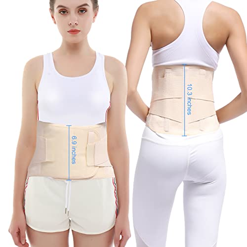 Back Brace for Men Women Lower back - Immediate Relief from Back Pain, Herniated Disc, Sciatica, Scoliosis and more! - Breathable Mesh Design with 7 Stays, - Back Support Belt for Men/Women for work , Anti-skid lumbar support belt (Large) from HKJD