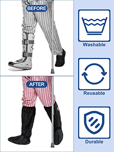 2 Pcs Walking Boot Cover for Brace Orthopedic Walker Boot Foot Cast Cover Recovery Shoes Covers for Ankle Fracture Rain Winter Boot Covers Waterproof Tall Boot Protector Reusable Accessory (M) from Janmercy