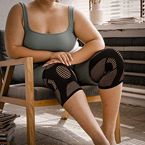 Copper Knee Brace for Arthritis Pain and Support-Copper Knee Sleeve Compression for Sports, Workout, Knee Pain Relief-Single (5X-Large) from 
