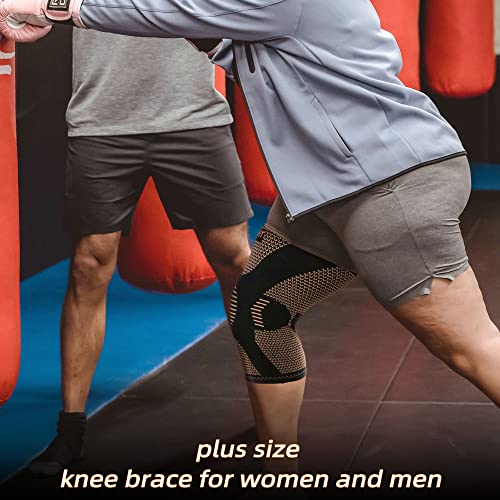 Copper Knee Brace for Arthritis Pain and Support-Copper Knee Sleeve Compression for Sports, Workout, Knee Pain Relief-Single (5X-Large) from 