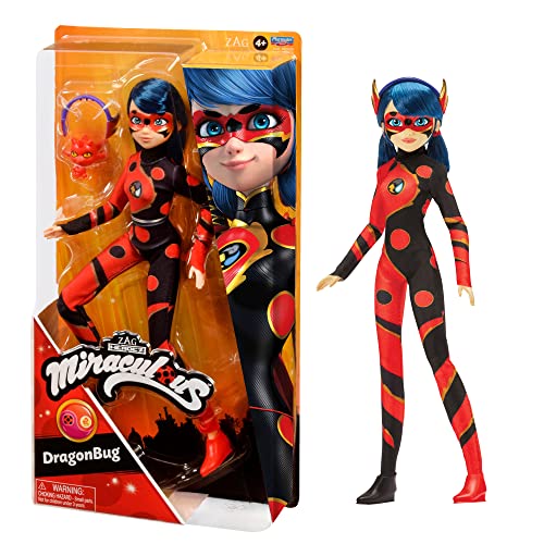 Miraculous Ladybug Dragonbug 10.5" Fashion Doll with Lonng Kwami and Dragon Headband by Playmates Toys by Playmates Toys