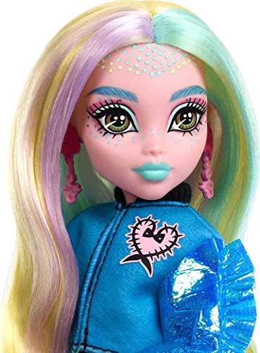 Monster High Doll and Fashion Set, Lagoona Blue with Dress-Up Locker and 19+ Accessories, Skulltimate Secrets from Mattel