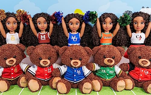 Just Play HBCyoU Clark Cheer Captain Alyssa 18-inch Doll & Accessories, Curly Hair, Medium Brown Skin Tone, Designed and Developed by Purpose Toys by Just Play