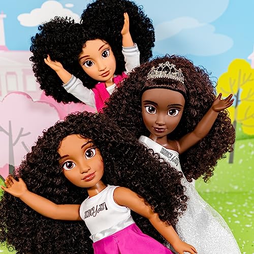 Just Play HBCyoU Clark Cheer Captain Alyssa 18-inch Doll & Accessories, Curly Hair, Medium Brown Skin Tone, Designed and Developed by Purpose Toys by Just Play