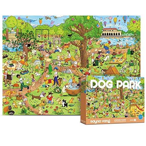 Antelope - 1000 Piece Puzzle for Adults, Dog Park Jigsaw Puzzles 1000 Pieces - 1000 Pieces High Resolution, Matte Finish, Smooth Edging, No Dust Leisure Animal Puzzle from Jedidiah Publishing