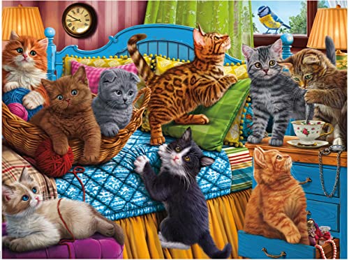 Ceaco - Paws Gone Wild Collection - Cute Kittens - 550 Piece Jigsaw Puzzle by Ceaco