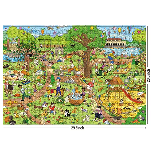 Antelope - 1000 Piece Puzzle for Adults, Dog Park Jigsaw Puzzles 1000 Pieces - 1000 Pieces High Resolution, Matte Finish, Smooth Edging, No Dust Leisure Animal Puzzle from Jedidiah Publishing
