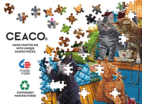 Ceaco - Paws Gone Wild Collection - Cute Kittens - 550 Piece Jigsaw Puzzle by Ceaco