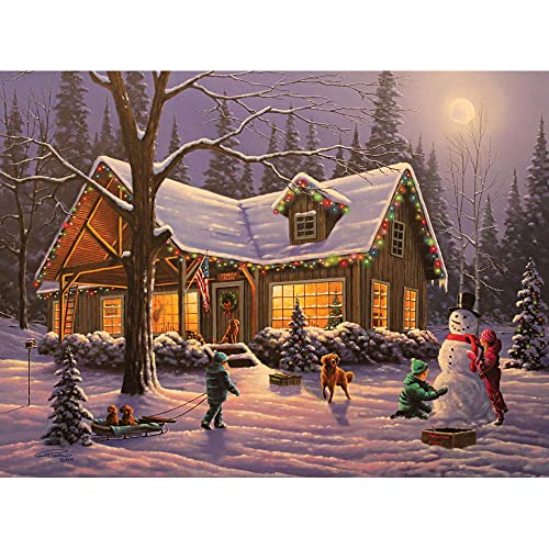 Bits and Pieces - 500 Piece Glow in The Dark Puzzle Jigsaw Puzzle for Adults - Family Traditions - 500 pc Jigsaws by Artist Geno Peoples by Melville Direct