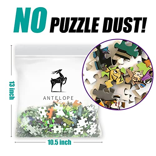 Antelope - 1000 Piece Puzzle for Adults, Dog Park Jigsaw Puzzles 1000 Pieces - 1000 Pieces High Resolution, Matte Finish, Smooth Edging, No Dust Leisure Animal Puzzle from Jedidiah Publishing