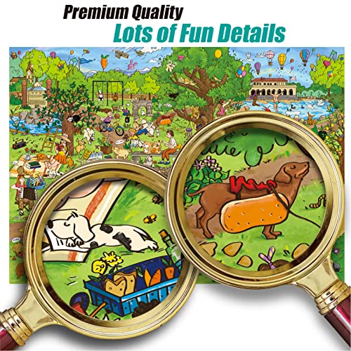 Antelope - 1000 Piece Puzzle for Adults, Dog Park Jigsaw Puzzles 1000 Pieces - 1000 Pieces High Resolution, Matte Finish, Smooth Edging, No Dust Leisure Animal Puzzle from Jedidiah Publishing