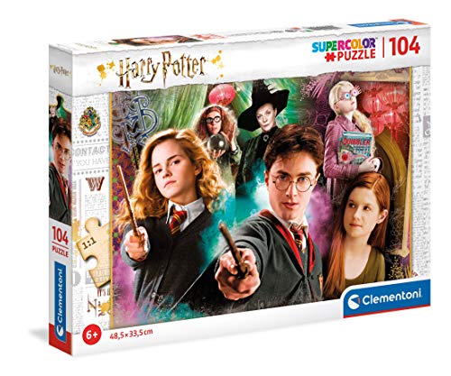 Clementoni 25712, Harry Potter Supercolor Puzzle for Children - 104 Pieces, Ages 6 Years Plus by Clementoni