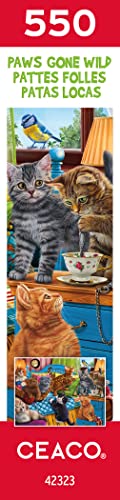 Ceaco - Paws Gone Wild Collection - Cute Kittens - 550 Piece Jigsaw Puzzle by Ceaco
