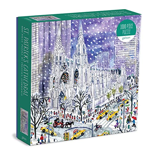 Michael Storrings St. Patrickâs Cathedral Puzzle, 1000 Pieces, 27â x 20â â Difficult Jigsaw Puzzle with Stunning Artwork â Thick, Sturdy Pieces, Challenging Family Activity by Galison