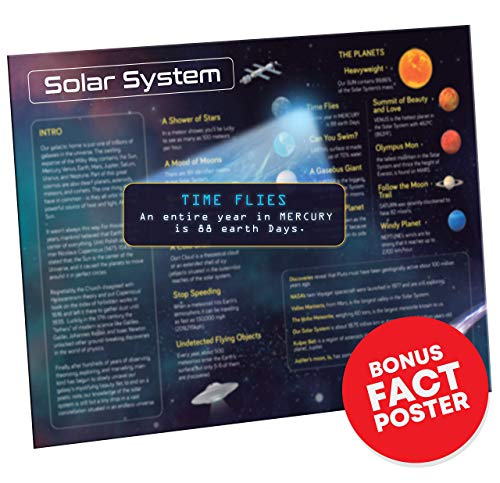 Solar System Space Puzzle for Adults, 1000 Piece Jigsaw Puzzle & Bonus Space Fact Poster by A2PLAY, Premium Materials, 27.5 x 19.7 in from A2PLAY