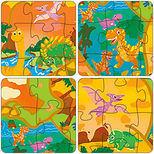 JIGJOJO Floor Puzzles for Kids Ages 5-10, Double-Sided Dinosaur Puzzle, Toddler Toys and Gifts for Kids Boys Girls, Glow in The Dark Animal Shaped Jigsaw Puzzles, T-Rex from JIGJOJO