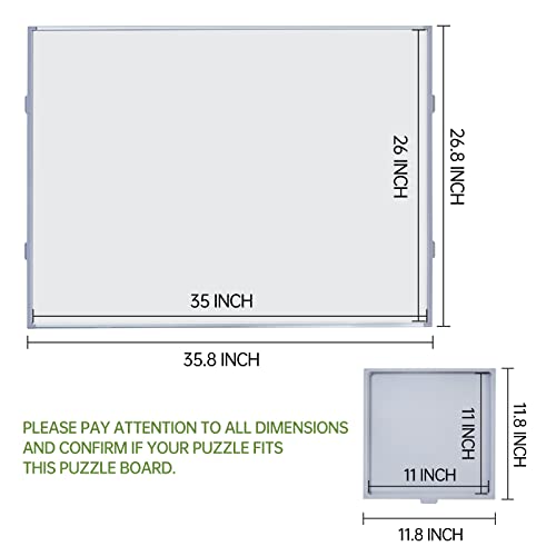 Non-Wood Jigsaw Puzzle Board with Drawers, Portable Puzzle Table for Adults, Puzzle Tray, Large Size: 35Ã26 Inch Work Surface, 4 Drawers, Lightweight Design from IndustryClassics