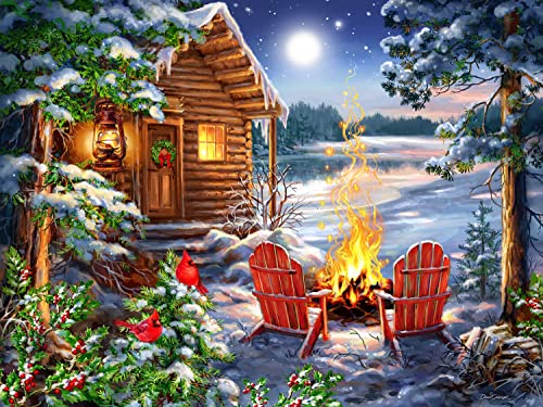 Springbok's 500 Piece Jigsaw Puzzle Christmas Cabin - Made in USA from Springbok