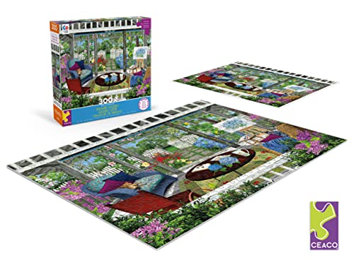 Ceaco - Tracy Flickinger - Summer Gazebo - Oversized 300 Piece Jigsaw Puzzle by CEACO