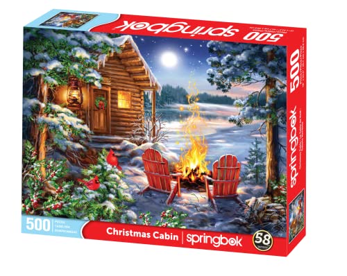 Springbok's 500 Piece Jigsaw Puzzle Christmas Cabin - Made in USA from Springbok