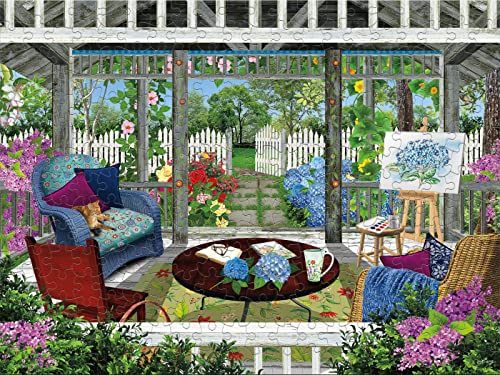 Ceaco - Tracy Flickinger - Summer Gazebo - Oversized 300 Piece Jigsaw Puzzle by CEACO