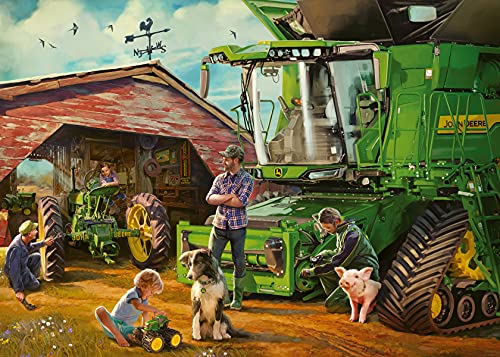 Ravensburger 16839 John Deere Then & Now 1000 PC Puzzles for Adults â Every Piece is Unique, Softclick Technology Means Pieces Fit Together by Ravensburger