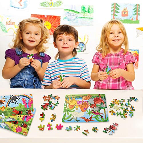 Puzzles for Kids Ages 4-8, Wooden Jigsaw Puzzles 60 Pieces Preschool Toddler Puzzles Set for Boys and Girls(6 Puzzles) by SOYUNG
