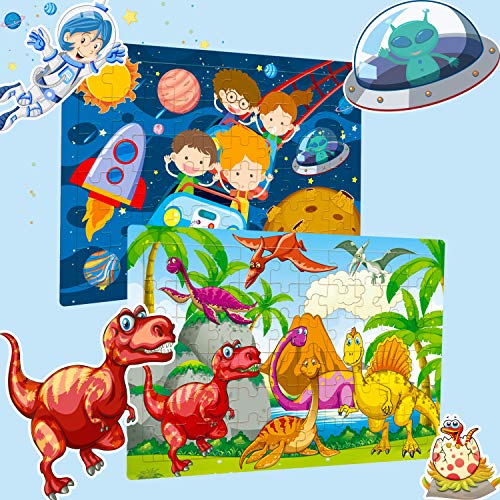 Puzzles for Kids Ages 4-8, Wooden Jigsaw Puzzles 60 Pieces Preschool Toddler Puzzles Set for Boys and Girls(6 Puzzles) by SOYUNG