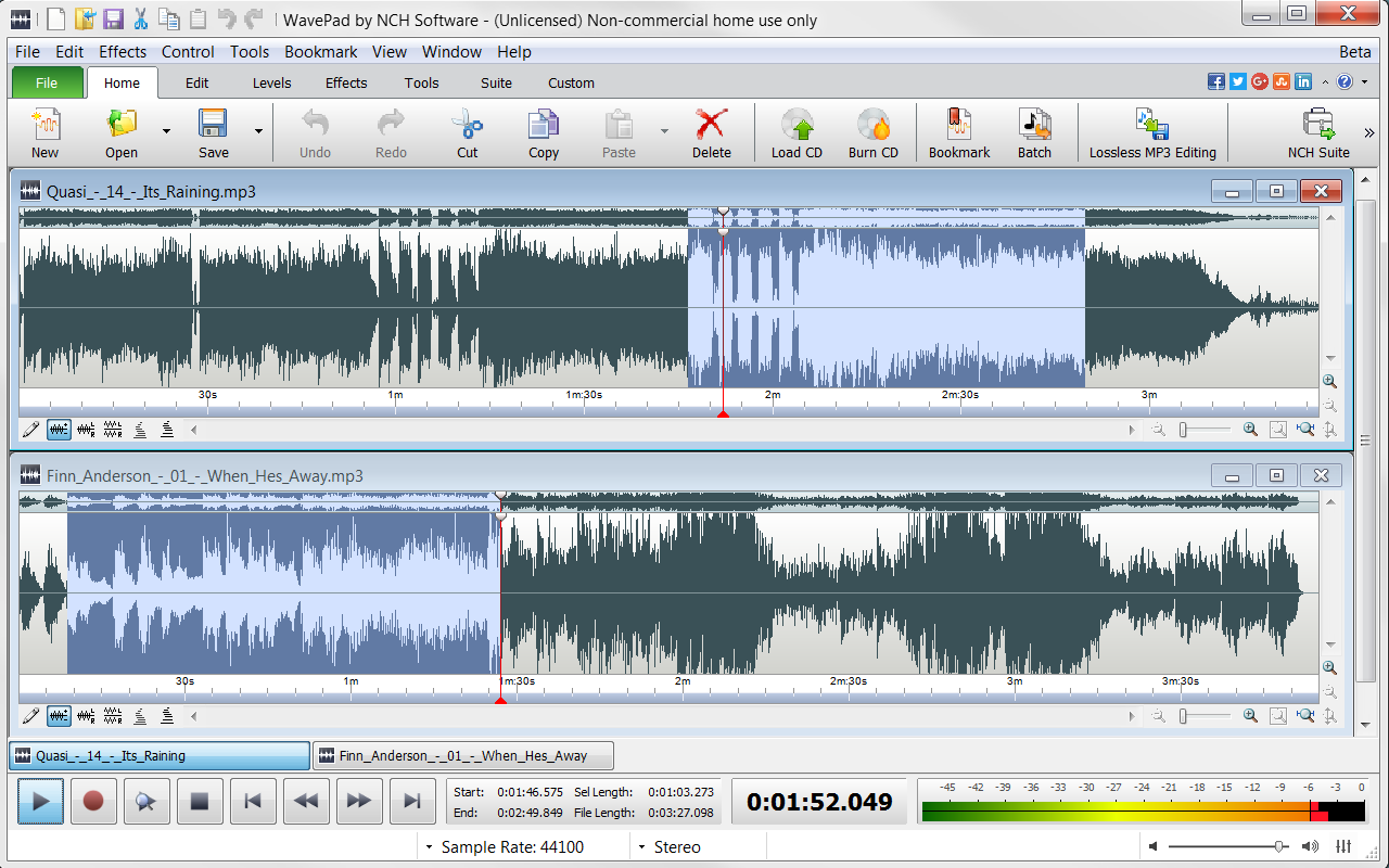 WavePad Free Audio Editor â Create Music and Sound Tracks with Audio Editing Tools and Effects [Download] from NCH Software