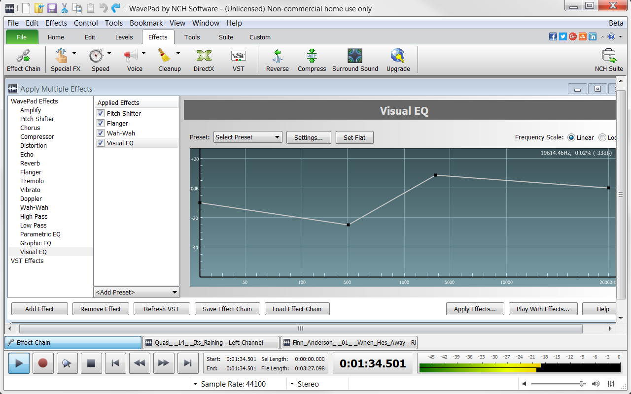 WavePad Free Audio Editor â Create Music and Sound Tracks with Audio Editing Tools and Effects [Download] from NCH Software