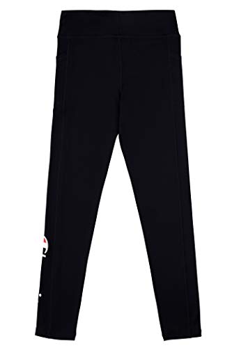 Champion Girls Heritage Stretch Active Leggings with Media Pocket (Medium, Black) from 