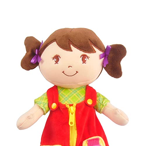 Linzy Plush 16" Educational Plush Doll, Adorable Plush Doll Comes with clad ,a Removable Outfit Packed with Closures-Perfect for Testing a Little One's Growing Problem Solving and Motor Skills from LJAP1