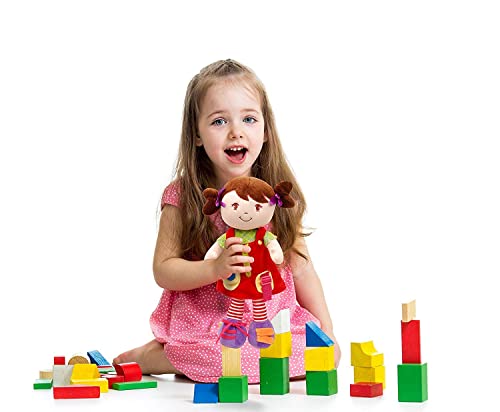 Linzy Plush 16" Educational Plush Doll, Adorable Plush Doll Comes with clad ,a Removable Outfit Packed with Closures-Perfect for Testing a Little One's Growing Problem Solving and Motor Skills from LJAP1