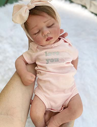 DCOLCO Reborn Baby Dolls Sleeping Girl - 19 Inches Cloth Body Realistic Newborn Baby Doll That Look Real for Kids Age 3+ from DCOLCO