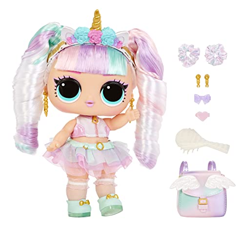 LOL Surprise Big Baby Hair Hair Hair Large 11" Unicorn Doll w/ 14 Surprises Including Shareable Accessories & Blue Pink Hair & Dress, Holiday Toy Playset, Great Gift for Kids Girls Ages 4 5 6+ Years from MGA Entertainment