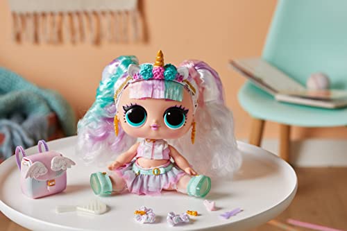 LOL Surprise Big Baby Hair Hair Hair Large 11" Unicorn Doll w/ 14 Surprises Including Shareable Accessories & Blue Pink Hair & Dress, Holiday Toy Playset, Great Gift for Kids Girls Ages 4 5 6+ Years from MGA Entertainment