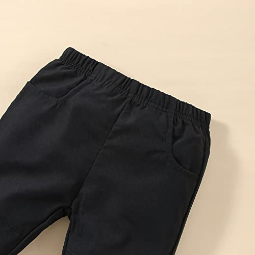 Toddler Boy Clothes Plaid Outerwear Button Down Shirts Fannel Long Sleeve Winter Fall 3pc Outfits Pant Set 6M-4T (3-4T, Dark Brown) by 