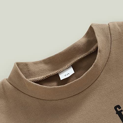 Western Baby Boy Summer Clothes Cow Print Short Sleeve T-Shirt Top Shorts Set 2Pcs Toddler Western Cowboy Outfits (A Coffee, 0-6 Months) from 