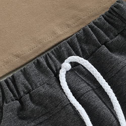 Western Baby Boy Summer Clothes Cow Print Short Sleeve T-Shirt Top Shorts Set 2Pcs Toddler Western Cowboy Outfits (A Coffee, 0-6 Months) from 