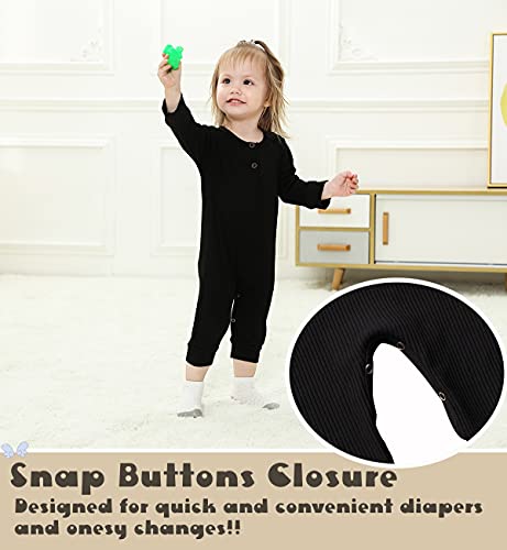 Newborn Baby Boy Girl One Piece Romper Jumpsuit Solid Ribbed Baby Boy Clothes Onesies Outfits by Nroboo