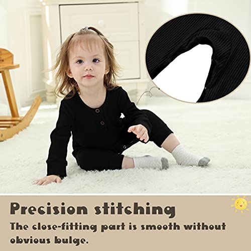 Newborn Baby Boy Girl One Piece Romper Jumpsuit Solid Ribbed Baby Boy Clothes Onesies Outfits by Nroboo