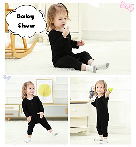 Newborn Baby Boy Girl One Piece Romper Jumpsuit Solid Ribbed Baby Boy Clothes Onesies Outfits by Nroboo