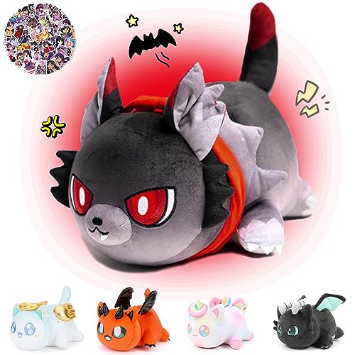 Angel Cat Demon Cat Unicorn Cat Dragon Cat 10" Plushies Collectible - Cute Cat Food Stuffed Animal Plush Pillow - Soft Rainbow Hamburger Donut Doll Gift for Fans and Kids at Parties (Werewolf Cat) by KOWSi