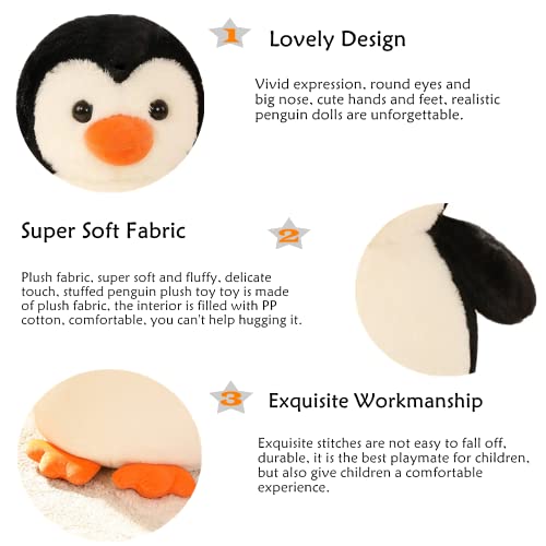 Penguin Stuffed Animal Plush Gifts for Kids, Cute Penguin Plushie Toy Doll, 8.7" by AUCOOMA